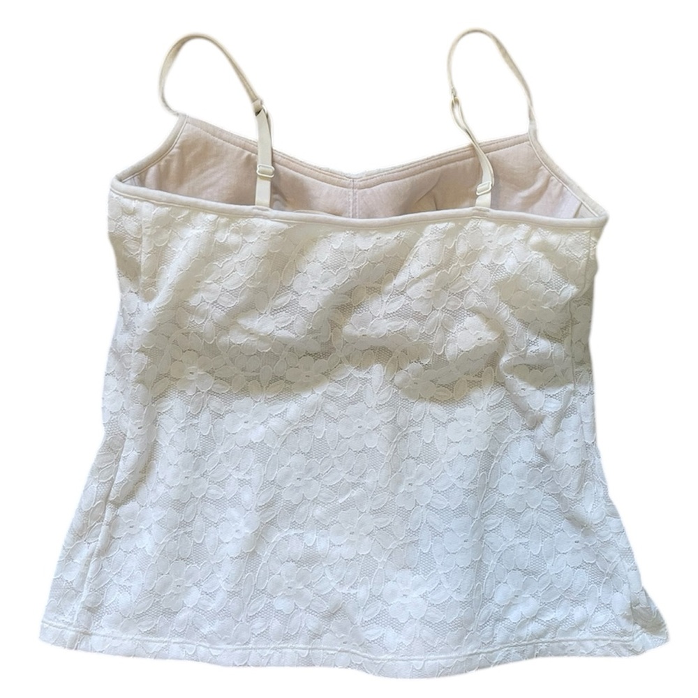 Vintage White Lace Cami W/Built In Bra - Picture 6 of 8